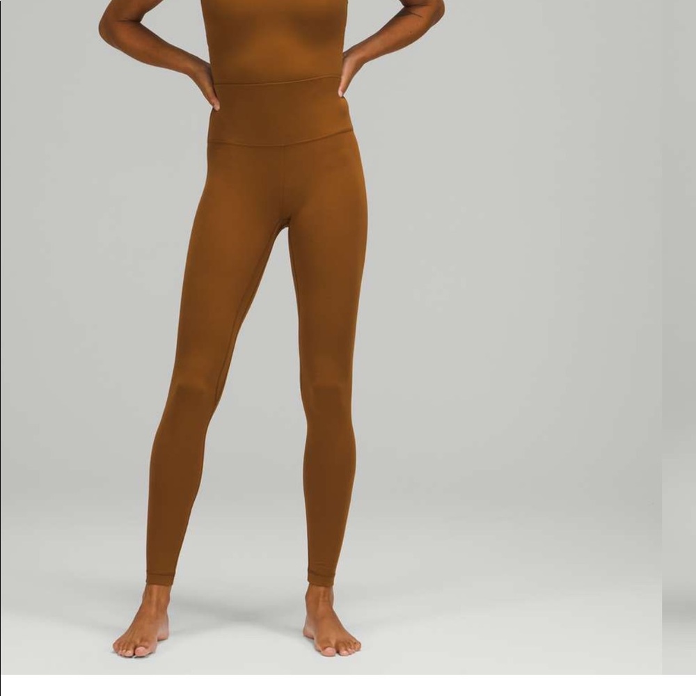 NWT Lululemon Align Nulu Sz 6 28” copper brown